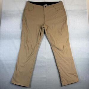Orvis Fleece Lined Pants Mens 40x32 Tan Classic Winter Tech Cargo Outdoor